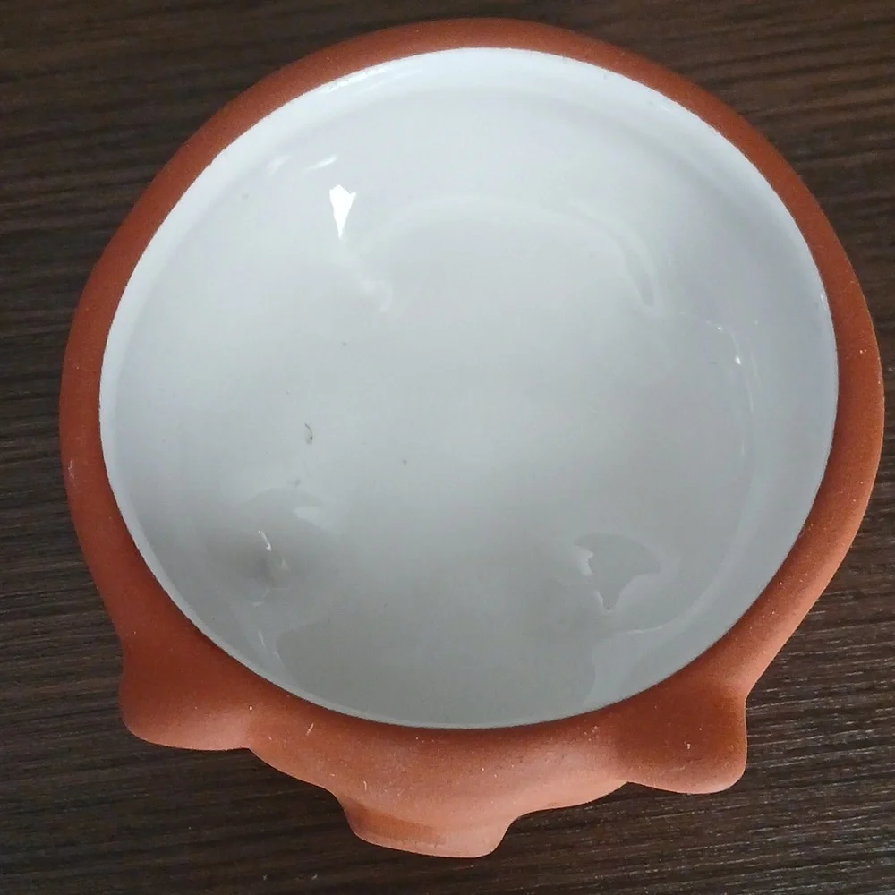 Creative Co-Op Terracotta Red Clay Cochinito Mini Spice Bowl Dish